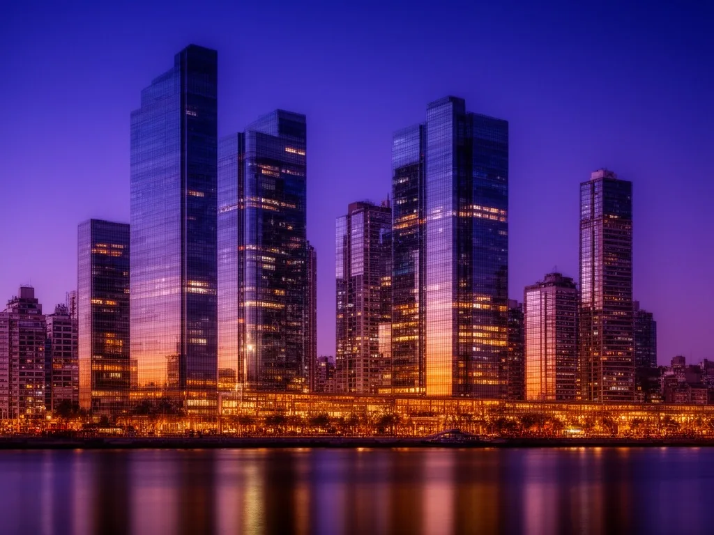 Skyline de Buenos Aires al atardecer