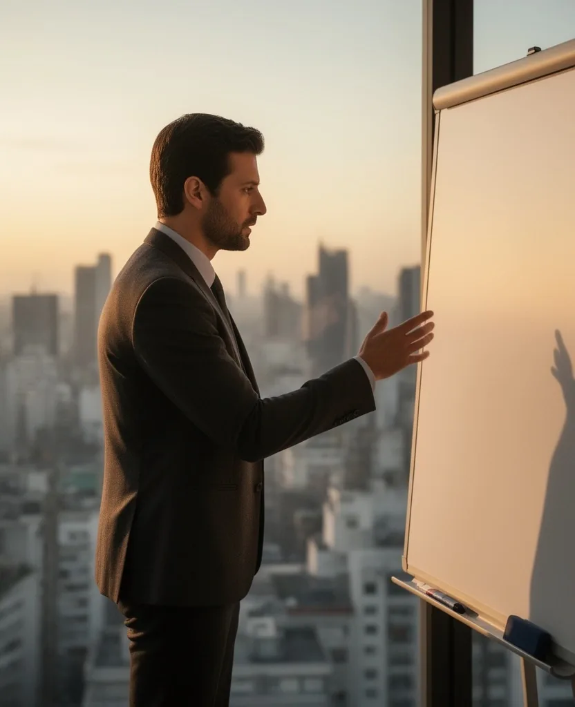 Emprendedor revisando documentos financieros